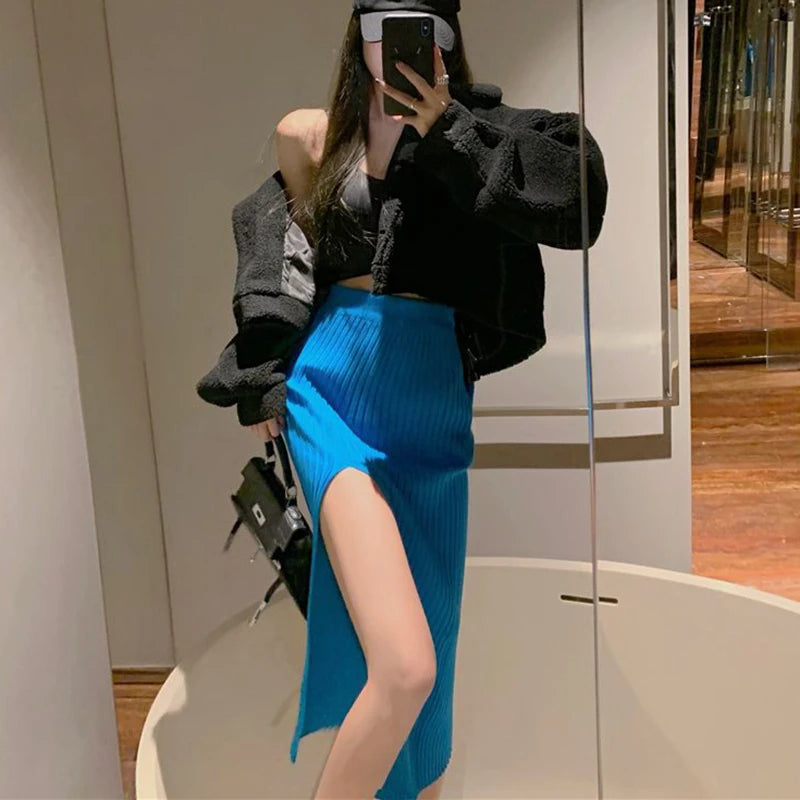 Sexy Split Bodycon Long Skirt